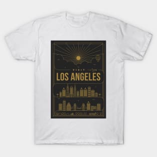 Los Angeles Minimal Lineal Poster T-Shirt